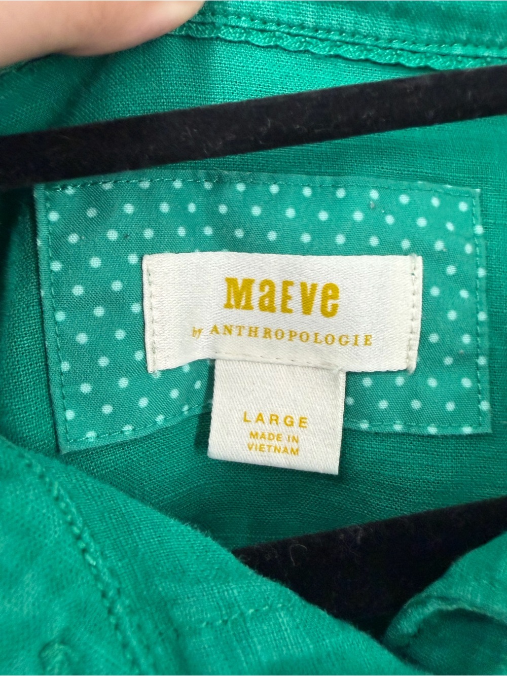 Maeve By Anthropologie The Bennet Buttondown Shirt Green - Picture 5 of 8